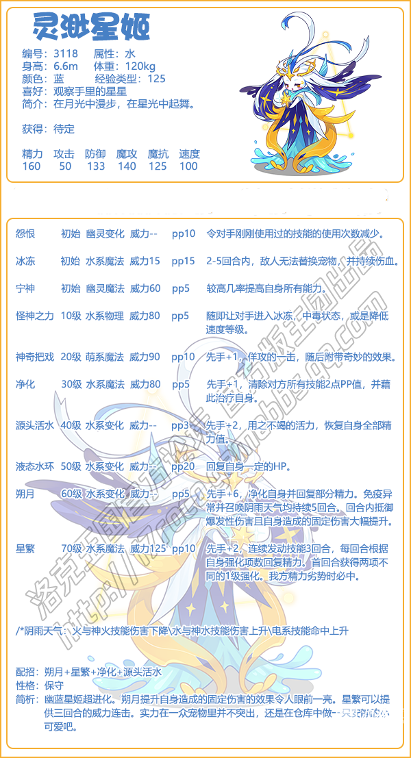 洛克王国灵渺星姬性格推荐