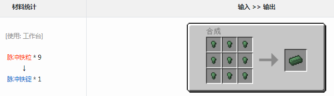 我的世界格雷科技6模组脉冲铁锭有什么用